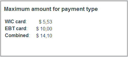 Food stamp payments